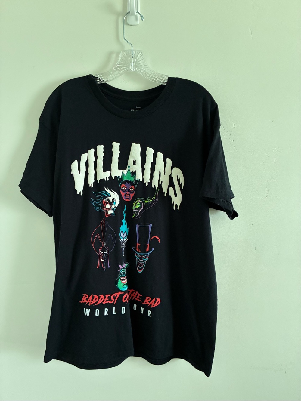 Disney Black Villains Graphic Tee with Multicolor Artwork